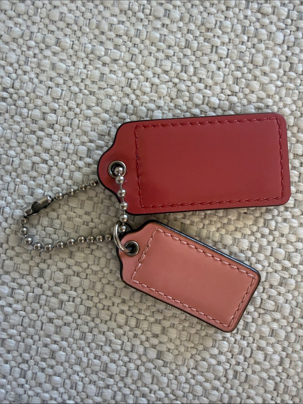 Coach Light Pink and Dusty Rose Hang  Tag Duo - Picture 2 of 11